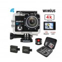Wimius Q3 4K Outdoorová sportovní kamera  + dálkové ovládání + 2x baterie + příslušenství