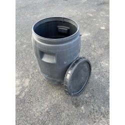 Plastový sud 50 L s vikem s víkem, 1x použité