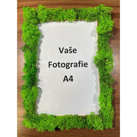 Vaše fotografie v mechovém rámečku A4 vč. tisku