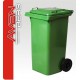 Plastová popelnice na kolečkách 120 L - zelená