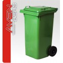 Plastová popelnice na kolečkách 240 L - zelená