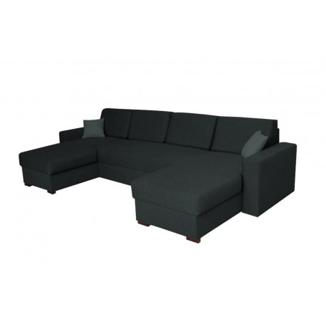 Sedací souprava do U rozkládací Rocca Deluxe univerzální roh ÚP tm. šedá