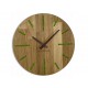 Mechové hodiny průměr 30 cm sobí mech a dřevo